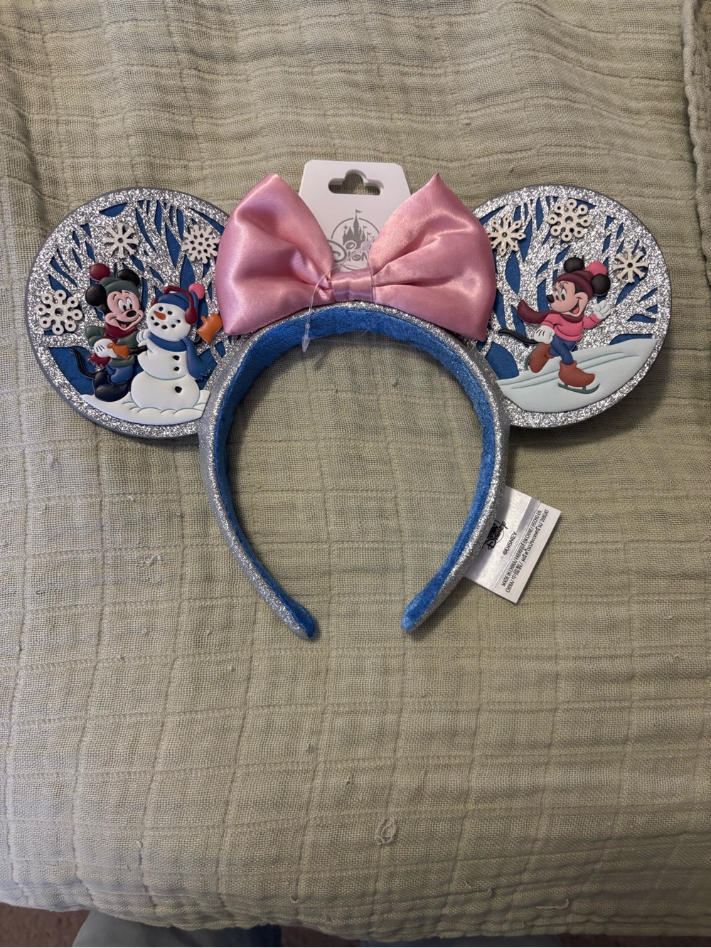 Disney Parks 2023 Holiday Mickey and Minnie Mouse ear headband